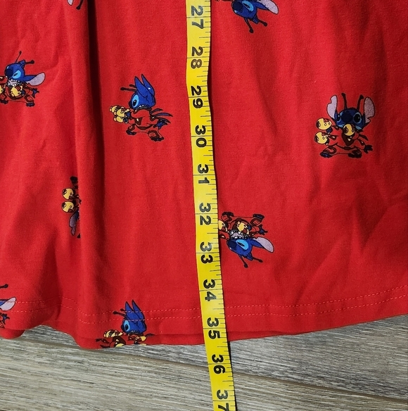Disney Cakeworthy Red Juniors Dress with Stitch Character Print Size Xlarge - Picture 4 of 8